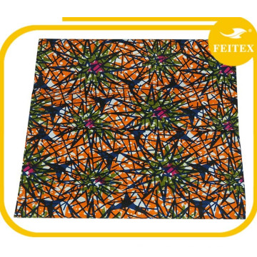 Tela barata de la impresión de la cera Cera africana de la moda imprime la tela 6 yardas para la ropa